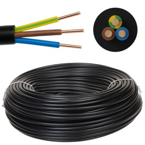 Kabel YKY 3x4 0,6/1 kV, przewód ziemny zewnętrzny, miedziany, 50m