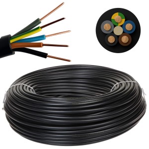 Kabel YKY 5x4 0,6/1 kV, przewód ziemny zewnętrzny, miedziany, 25m