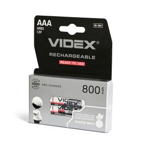 VIDEX HR03/800/2DB/AAA/1.2V Akumulator Ni-MH AAA 800mAh 1.2V 2szt blister