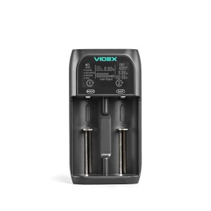 VIDEX VCH-UT201 Ładowarka do akumulatorów Ni-MH Ni-Cd Li-ion LiFePO4 2 kanały USB-C Power Bank