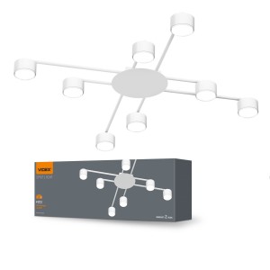 VIDEX VL-SPF22B-W Oprawa sufitowa punktowa 8xGX53 max 30W biała