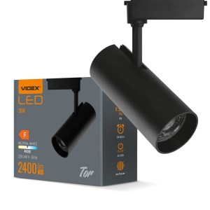 VIDEX VLE-TR04-304B Reflektor szynowy LED 30W 2400lm 4000K biała neutralna 36° czarny