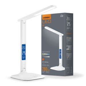 VIDEX VLE-TF05W Lampka biurkowa LED 5W 280lm 3000K-4000K-5500K ściemnialna