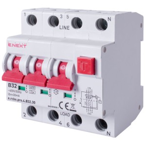 E.NEXT p0720031 Wyłącznik różnicowoprądowy z członem PRO 4P B 32A 30mA 6kA TYP A